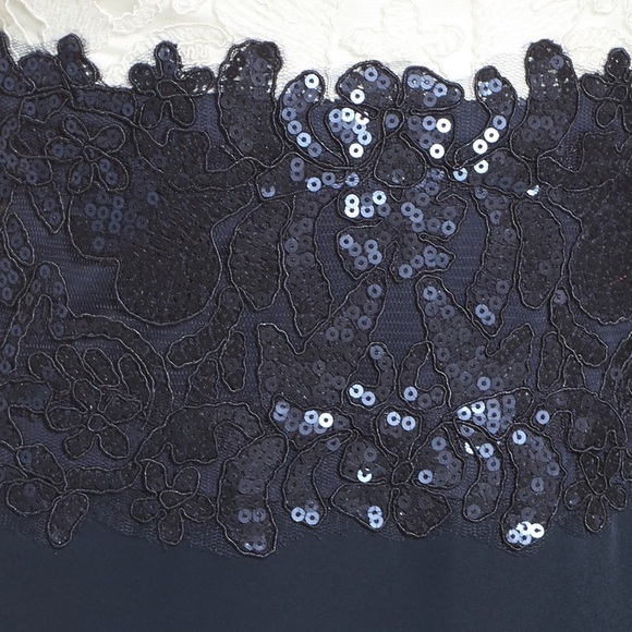 NWT Tadashi Shoji Off Shoulder Lace sequin Gown - Picture 4 of 8